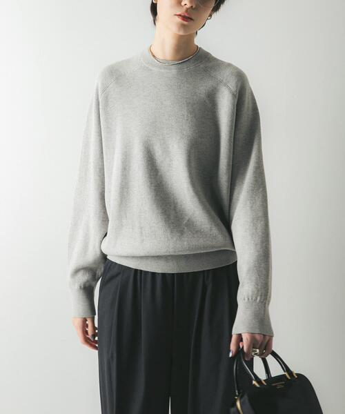 URBAN RESEARCH（アーバンリサーチ）の「コットンカシミヤスウェットニット（ニット/セーター・レディース・ブラック/オフホワイト/グレー・FREE）」の19枚目の写真