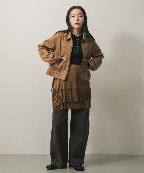 SENSE OF PLACE by URBAN RESEARCH（センスオブプレイスバイアーバンリサーチ）の「FLショートジャケット（その他アウター・レディース・ブラック/ブラウン/キャメル・ONE）」の7枚目の写真