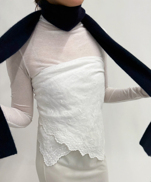 EDIT. FOR LULU（エディットフォールル）の「《追加》petite LULU スカーフ（バンダナ/スカーフ・レディース・ホワイト・FREE）」の10枚目の写真