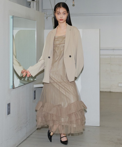2点セットアイテム】ボリュームチュールジャケットセットドレス