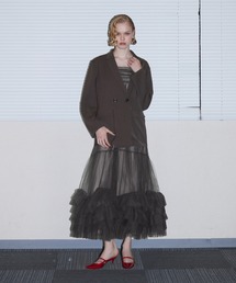 ボリュームチュールジャケットセットドレス / volume tulle jacket set dress