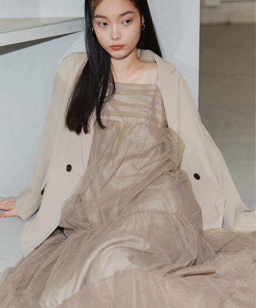 2点セットアイテム】ボリュームチュールジャケットセットドレス