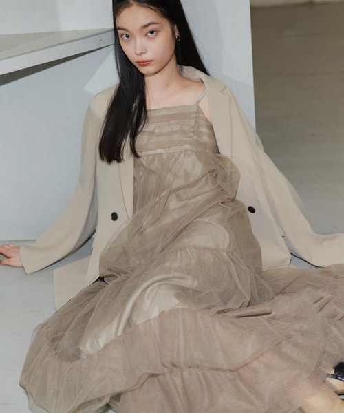 2点セットアイテム】ボリュームチュールジャケットセットドレス