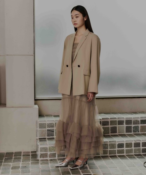 2点セットアイテム】ボリュームチュールジャケットセットドレス