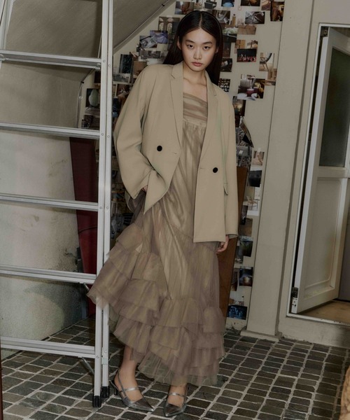 2点セットアイテム】ボリュームチュールジャケットセットドレス