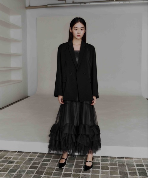 2点セットアイテム】ボリュームチュールジャケットセットドレス