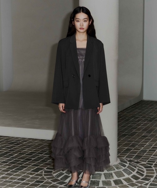 2点セットアイテム】ボリュームチュールジャケットセットドレス