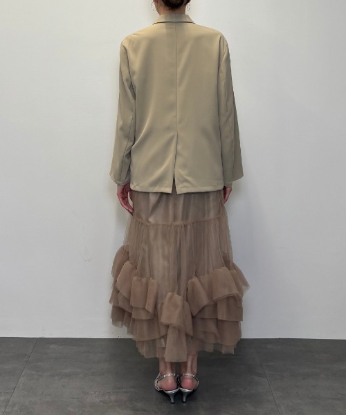 2点セットアイテム】ボリュームチュールジャケットセットドレス