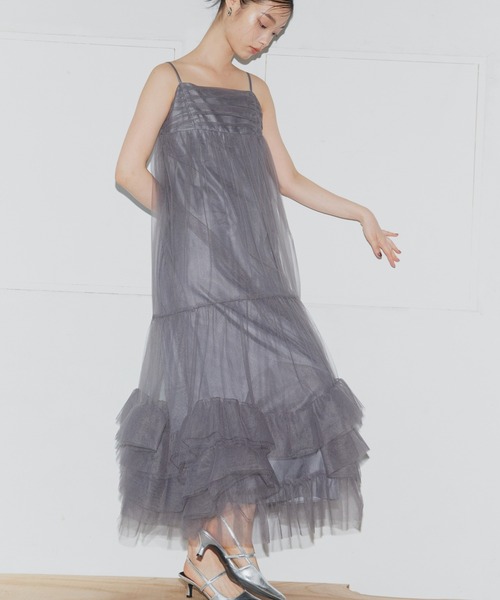 ANDRESED ボリュームチュールジャケットセットドレス 2点セットアイテム】ボリュームチュールジャケットセットドレス