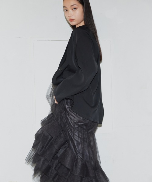 2点セットアイテム】ボリュームチュールジャケットセットドレス