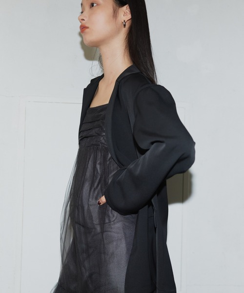 2点セットアイテム】ボリュームチュールジャケットセットドレス