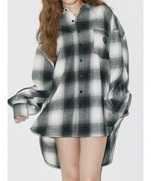 EVRIS | オンブレチェックSUNNYオーバーサイズシャツ(シャツ/ブラウス)