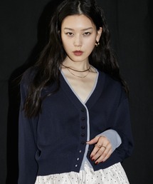 VION（ヴィオン）の「Layered Knit Cardigan / レイヤードニットカーディガン（カーディガン/ボレロ）」