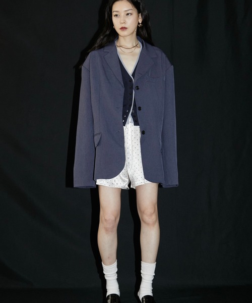 VION(ヴィオン)の「レイヤードニットカーディガン / Layered Knit Cardigan(カーディガン/ボレロ・レディース・ブラウン/ネイビー/ブラック・FREE)」の6枚目の写真
