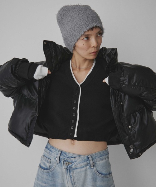 VION(ヴィオン)の「レイヤードニットカーディガン / Layered Knit Cardigan(カーディガン/ボレロ・レディース・ブラウン/ネイビー/ブラック・FREE)」の22枚目の写真