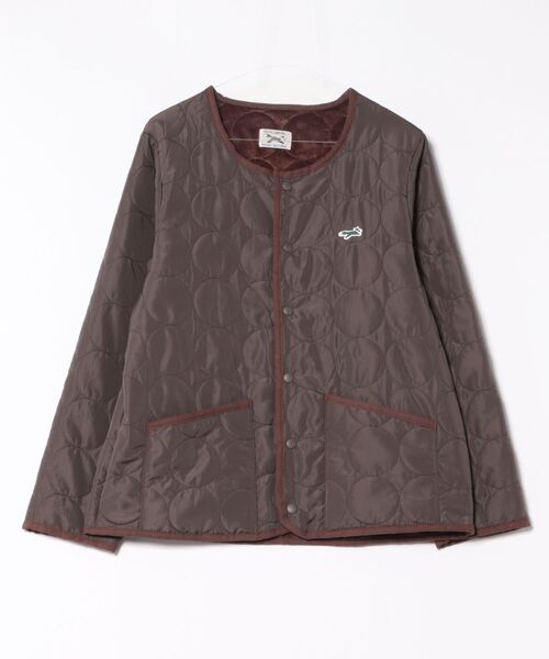 PENNEYS（ぺニーズ）の「裏ボアで暖かい！【THE FOX】ノーカラー裏ボアキルティングコート ジャケット（ダウンジャケット/コート・レディース・ブラック/ブラウン・L/M/S）」の7枚目の写真