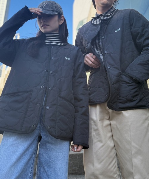 PENNEYS（ぺニーズ）の「裏ボアで暖かい！【THE FOX】ノーカラー裏ボアキルティングコート ジャケット（ダウンジャケット/コート・レディース・ブラック/ブラウン・L/M/S）」の10枚目の写真