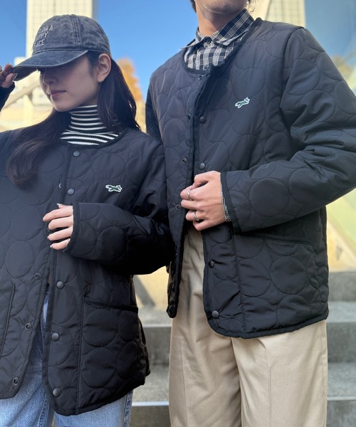 PENNEYS（ぺニーズ）の「裏ボアで暖かい！【THE FOX】ノーカラー裏ボアキルティングコート ジャケット（ダウンジャケット/コート・レディース・ブラック/ブラウン・L/M/S）」の11枚目の写真