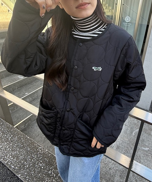 PENNEYS（ぺニーズ）の「裏ボアで暖かい！【THE FOX】ノーカラー裏ボアキルティングコート ジャケット（ダウンジャケット/コート・レディース・ブラック/ブラウン・L/M/S）」の14枚目の写真