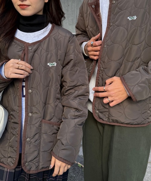 PENNEYS（ぺニーズ）の「裏ボアで暖かい！【THE FOX】ノーカラー裏ボアキルティングコート ジャケット（ダウンジャケット/コート・レディース・ブラック/ブラウン・L/M/S）」の22枚目の写真