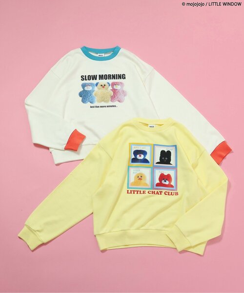 BREEZE（ブリーズ）の「【リンク】mojojojo転写トレーナー(大人サイズ)（スウェット・レディース・オフホワイト/イエロー・MEDIUM）」の3枚目の写真