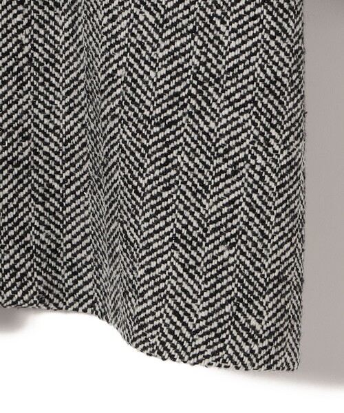 SHIPS（シップス）の「スパンコール ヘリンボーン ノーカラー コート（ノーカラーコート・レディース・ブラック・36/38）」の12枚目の写真