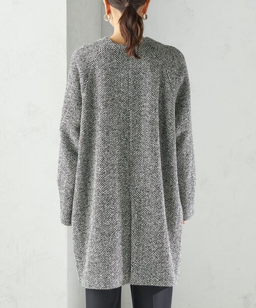 SHIPS（シップス）の「スパンコール ヘリンボーン ノーカラー コート（ノーカラーコート・レディース・ブラック・36/38）」の17枚目の写真