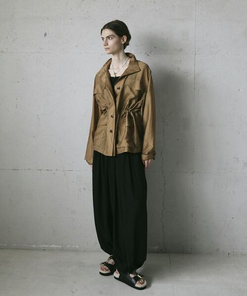 GARAGE OF GOOD CLOTHING（ガレージオブグッドクロージング）の「シアーミリタリージャケット（その他アウター・レディース・モカ/ライトグレー/ホワイト・FREE）」の8枚目の写真