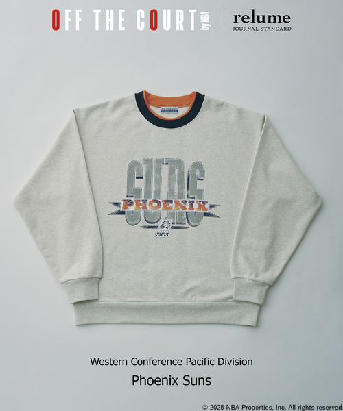 JOURNAL STANDARD relume（ジャーナルスタンダード　レリューム）の「Off The Court by NBA / オフ・ザ・コート バイ NBA 別注 リンガースウェット（スウェット・メンズ・ブラック/アイボリー/グレー/ブラック系その他/グリーン/オートミール・LARGE/MEDIUM/SMALL）」の5枚目の写真