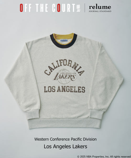 JOURNAL STANDARD relume（ジャーナルスタンダード　レリューム）の「Off The Court by NBA / オフ・ザ・コート バイ NBA 別注 リンガースウェット（スウェット・メンズ・ブラック/アイボリー/グレー/ブラック系その他/グリーン/オートミール・LARGE/MEDIUM/SMALL）」の2枚目の写真