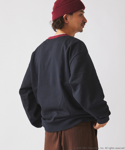 JOURNAL STANDARD relume（ジャーナルスタンダード　レリューム）の「Off The Court by NBA / オフ・ザ・コート バイ NBA 別注 リンガースウェット（スウェット・メンズ・ブラック/アイボリー/グレー/ブラック系その他/グリーン/オートミール・LARGE/MEDIUM/SMALL）」の7枚目の写真