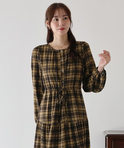 セール】チェックプリントワンピース（ワンピース）｜BLUEEAST（ブルー