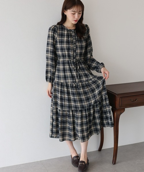 セール】チェックプリントワンピース（ワンピース）｜BLUEEAST（ブルー