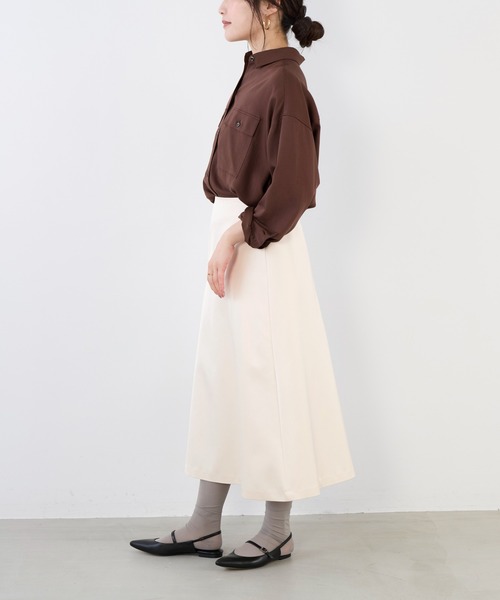 MICA&DEAL（マイカ＆ディール）の「モールスキンミリタリーシャツ（シャツ/ブラウス・レディース・ブラウン/カーキ/オフホワイト・FREE）」の13枚目の写真