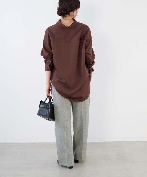 MICA&DEAL（マイカ＆ディール）の「モールスキンミリタリーシャツ（シャツ/ブラウス・レディース・ブラウン/カーキ/オフホワイト・FREE）」の18枚目の写真