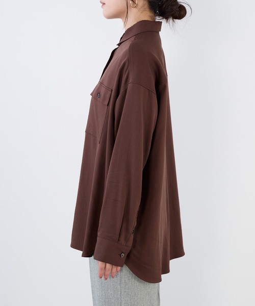 MICA&DEAL（マイカ＆ディール）の「モールスキンミリタリーシャツ（シャツ/ブラウス・レディース・ブラウン/カーキ/オフホワイト・FREE）」の21枚目の写真