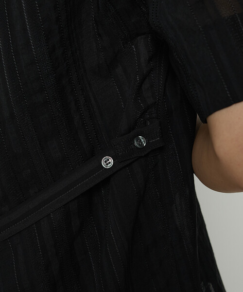 Gabardine K.T(ギャバジンケーティー)の「ジャカードボーダー ゆったりプルオーバー(Tシャツ/カットソー・レディース・ブラック・9号)」の7枚目の写真