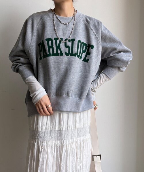 DouDou（ドゥドゥ）の「【WEB限定】ロゴプリントラグランワイドプルオーバー（Tシャツ/カットソー・レディース・グレー/アイボリー/ブラウン/ネイビー・FREE）」の17枚目の写真