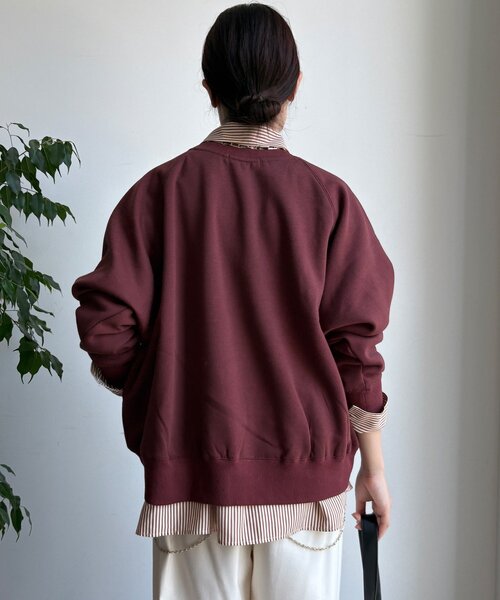 DouDou（ドゥドゥ）の「【WEB限定】ロゴプリントラグランワイドプルオーバー（Tシャツ/カットソー・レディース・グレー/アイボリー/ブラウン/ネイビー・FREE）」の11枚目の写真