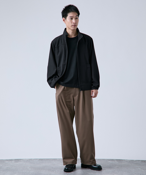 OSKR(オーエスケーアール)の「OSKR別注 T/PU ジップブルゾン(ブルゾン・メンズ・ブラック/ベージュ・MEDIUM/LARGE)」の22枚目の写真