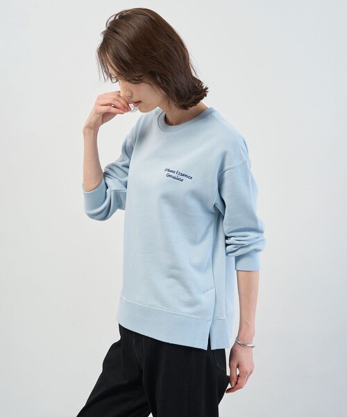 J.PRESS(ジェイプレス)の「【WEB限定】ロゴ裏毛 スウェット(スウェット・レディース・ふじ色系/ベージュ系/ピンク系/ネイビー系/ライトグリーン系/グレー系/サックスブルー系・T13/T15)」の8枚目の写真
