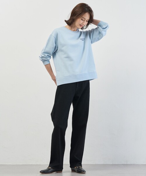 J.PRESS(ジェイプレス)の「【WEB限定】ロゴ裏毛 スウェット(スウェット・レディース・ふじ色系/ベージュ系/ピンク系/ネイビー系/ライトグリーン系/グレー系/サックスブルー系・T13/T15)」の9枚目の写真