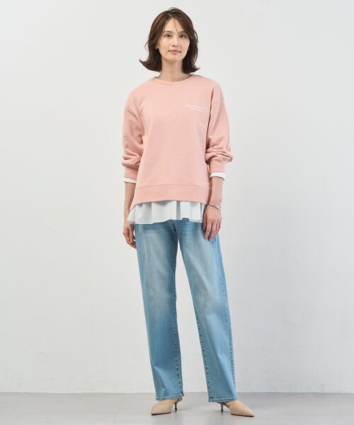 J.PRESS(ジェイプレス)の「【WEB限定】ロゴ裏毛 スウェット(スウェット・レディース・ふじ色系/ベージュ系/ピンク系/ネイビー系/ライトグリーン系/グレー系/サックスブルー系・T13/T15)」の12枚目の写真