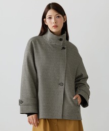[Filomo]ウールタッチ スタンドカラー コート ショート丈