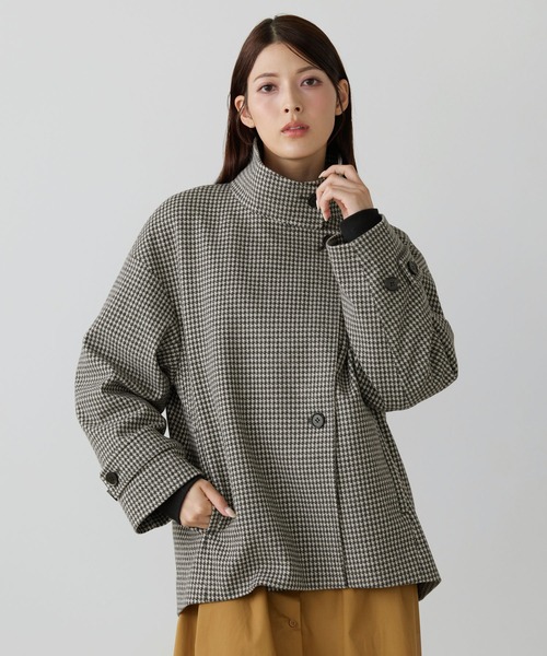 Filomo（フィローモ）の「[Filomo]ウールタッチ スタンドカラー コート ショート丈（その他アウター・レディース・ブラック/アイボリー/グレー/グレー系/モカ・M/L）」の8枚目の写真