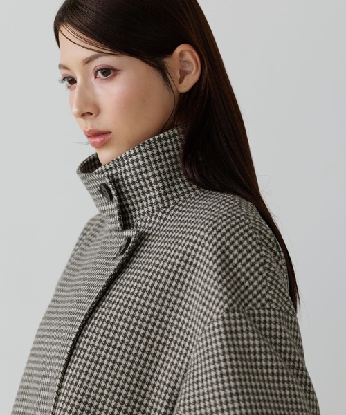 Filomo（フィローモ）の「[Filomo]ウールタッチ スタンドカラー コート ショート丈（その他アウター・レディース・ブラック/アイボリー/グレー/グレー系/モカ・M/L）」の9枚目の写真