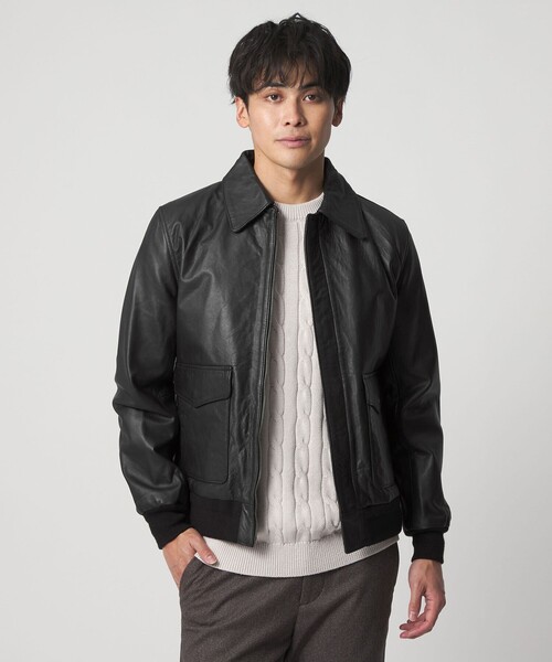 A DAY IN THE LIFE UNITED ARROWS(アデイインザライフユナイテッドアローズ)の「シープレザー フライト ブルゾン<A DAY IN THE LIFE>(ブルゾン・メンズ・ブラック・M/L)」の19枚目の写真