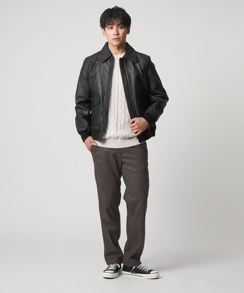 A DAY IN THE LIFE UNITED ARROWS(アデイインザライフユナイテッドアローズ)の「シープレザー フライト ブルゾン<A DAY IN THE LIFE>(ブルゾン・メンズ・ブラック・M/L)」の18枚目の写真