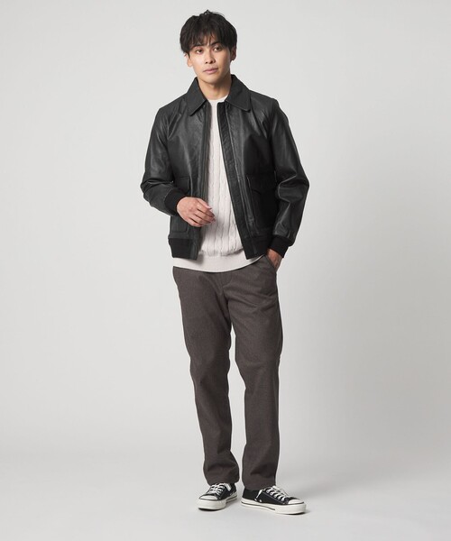 A DAY IN THE LIFE UNITED ARROWS(アデイインザライフユナイテッドアローズ)の「シープレザー フライト ブルゾン<A DAY IN THE LIFE>(ブルゾン・メンズ・ブラック・M/L)」の17枚目の写真