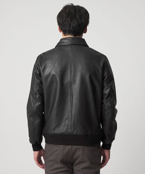 ジャケット・アウター UNITED ARROWS sheepskin leather jacket L セール】シープレザー フライト ブルゾン＜A DAY IN THE LIFE
